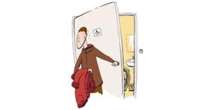 Nolojen tilanteiden nainen - vessassa