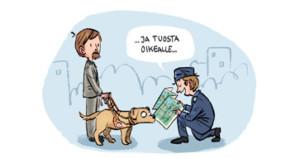 Poliisi neuvoi tien – opaskoiralle.